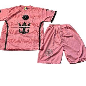Messi #10 Inter Miami Soccer Football Jersey & shorts set age 4-6 yr Small Pink